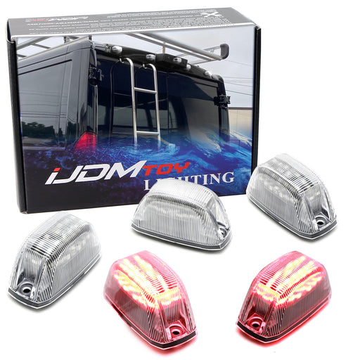 Clear Lens Full LED High Roof Cab Clearance Marker Lights For RAM ProMaster Van