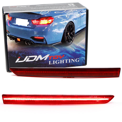 Clear Lens Full LED Strip Rear Bumper Reflector Lights For BMW F30 3 w/ M-Bumper