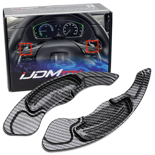 Twill-Weave "Carbon" Style Steering Wheel Paddle Shift For Honda Accord Civic TL