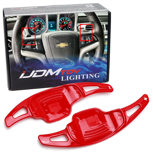 Gloss Red Larger Steering Wheel Paddle Shifts For Chevy Gen5 Camaro Cadillac CT6