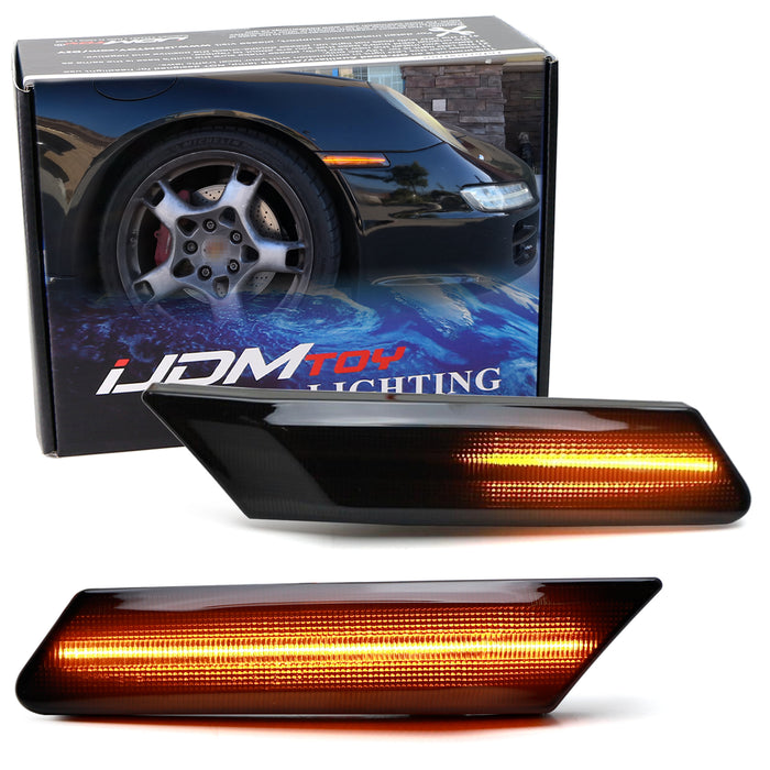 For Porsche Boxster/Cayman/Carrera 911 Clear Lens White LED Side Marker Lights For Porsche Boxster/Cayman/Carrera 911 Clear Lens White LED Side Marker Lights