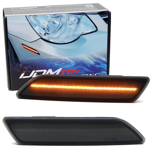 Smoke Lens Reflector Replace Amber LED Side Markers For 2007-10 Chrysler Sebring