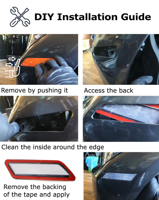 Euro Black Front Bumper Side Marker Lens Replacement For Audi 2018-20 Q5 Pre-LCI