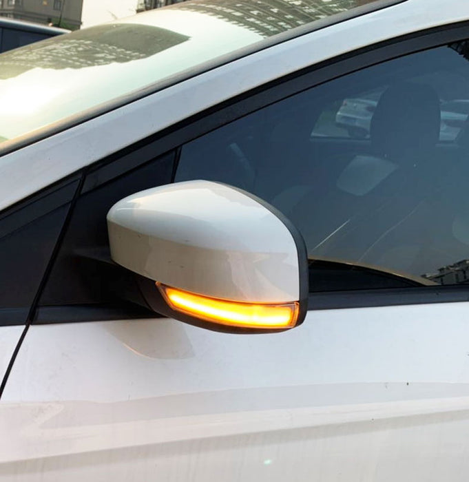 Smoke Lens Sequential Blink Amber LED Side Mirror Lights For Ford Edge MK4 Focus