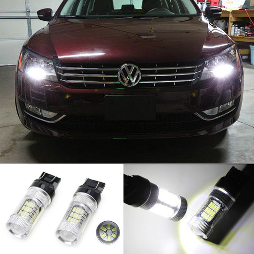 HID White 54-SMD LED Bulbs for Volkswagen B7 Passat Beetle Daytime DRL Lights