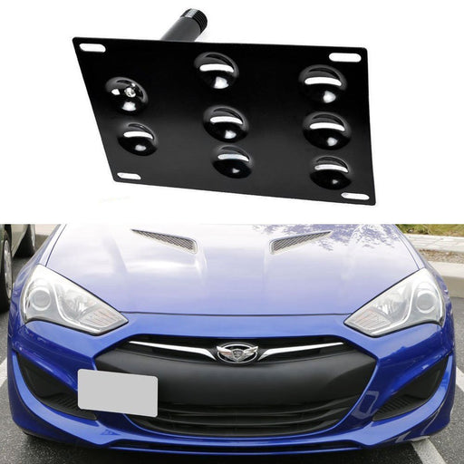 Front Bumper Tow Hook License Plate Mounting Bracket Holder For Genesis Coupe