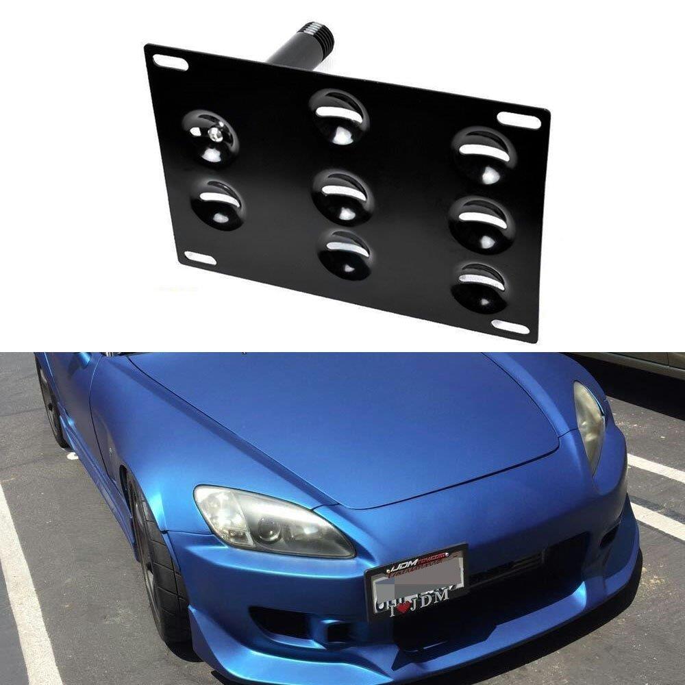 No Drill Front Bumper Tow Hook License Plate Mounting Bracket Adapter Kit for Honda S2000 AP1 AP2, 06-08 Honda FIT-iJDMTOY