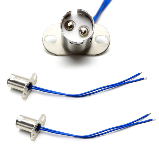 1157 Metal Socket w/ Flush Mount Base, Pigtail Wirings For Car Lighting Retrofit