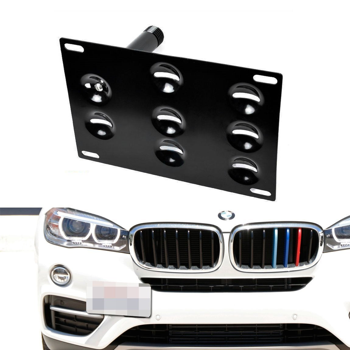 1998-03 BMW M5 E39 No Drill Tow Hook License Plate Mount Bracket – EOS Plates 1998-03 BMW M5 E39 No Drill Tow Hook License Plate Mount Bracket – EOS Plates