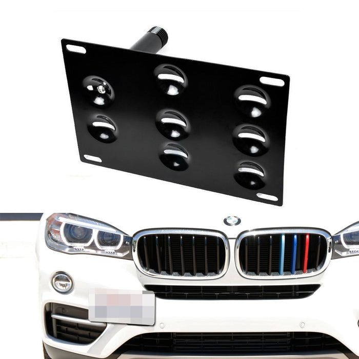thumbnail image 2 of Front License Plate Tow Hook Bracket For BMW X5 2014-2018 – Black, No-Drill Mount, EAccessoriesUsa 2 of 3