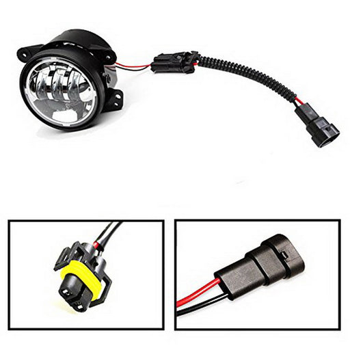 (2) LED Fog Lamps Conversion Adapter Wires For 2007-2009 Jeep Wrangler JK