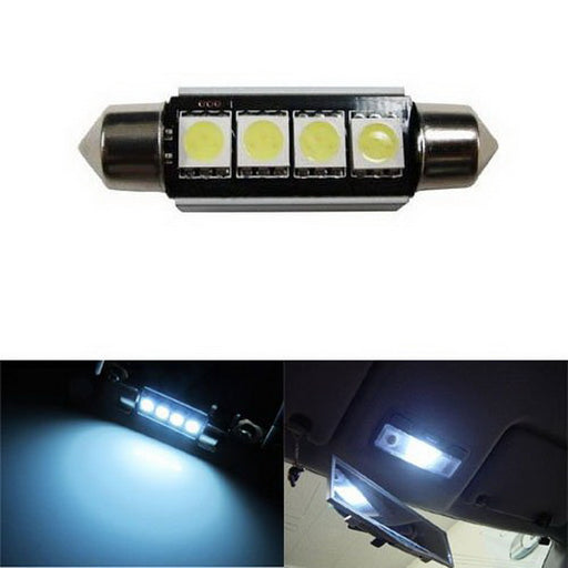 1 White 4-SMD Error Free 578 211-2 6411 LED Bulb Map Dome Trunk Area Cargo Light