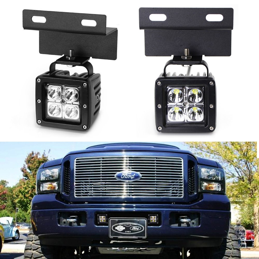 Dyso 24W LED Fog Light Kit + Plug & Play Wire For Ford F250/F350/F450 Super Duty & Excursion - 6000K