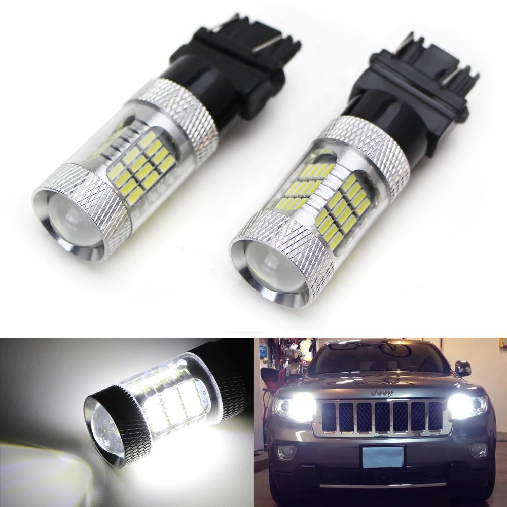 White 54-SMD Reflector LED Bulbs For Chevy GMC Dodge Ford Daytime Running Lights