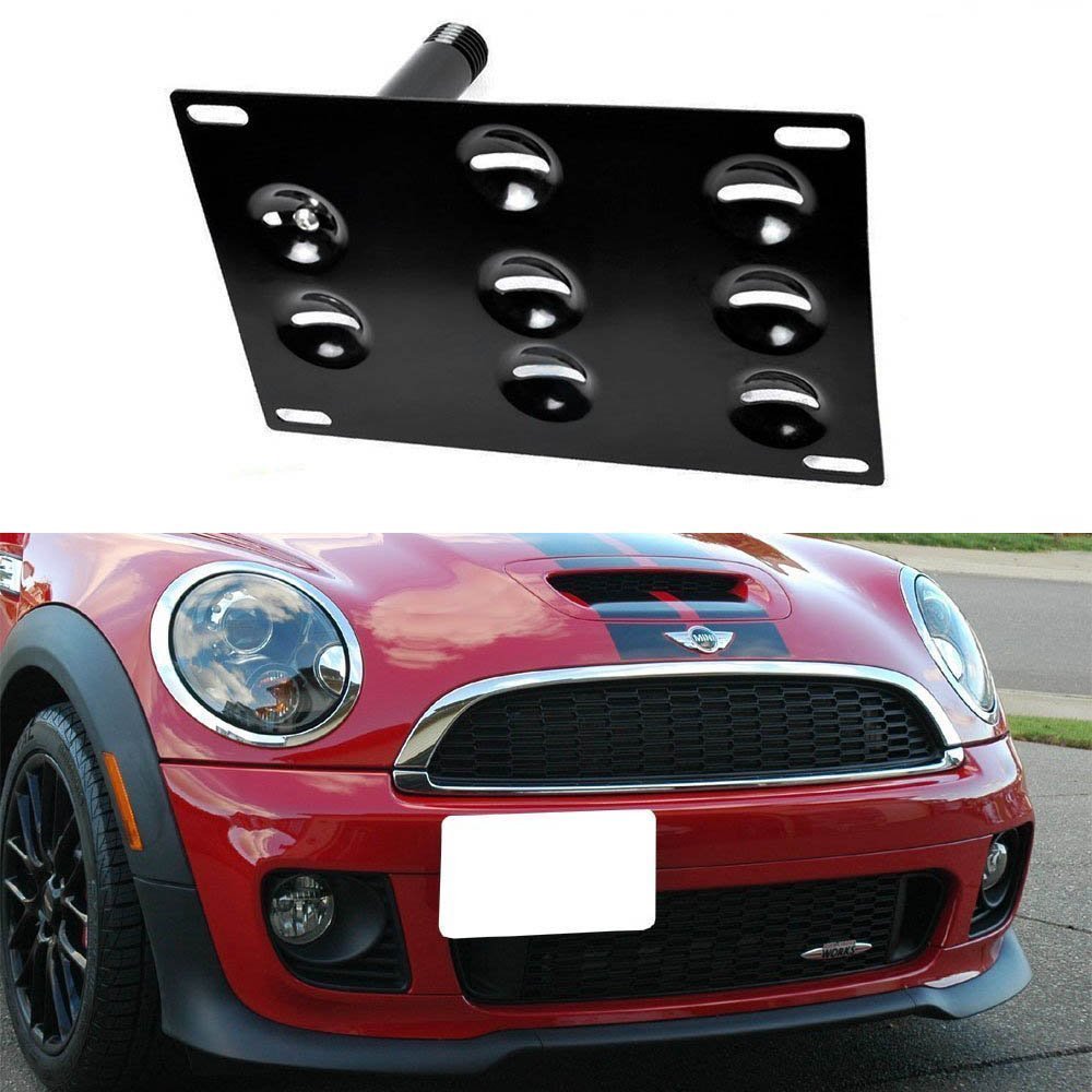 Front Bumper Tow Hook License Plate Mount Bracket Holder For MINI Coop