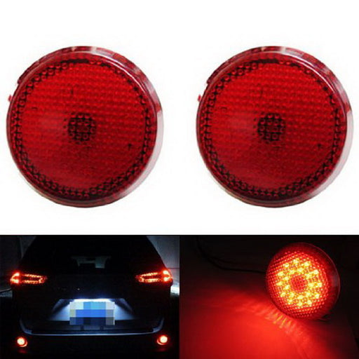 Red Lens 21-SMD LED Bumper Reflectors For Scion xB iQ Toyota Sienna Corolla