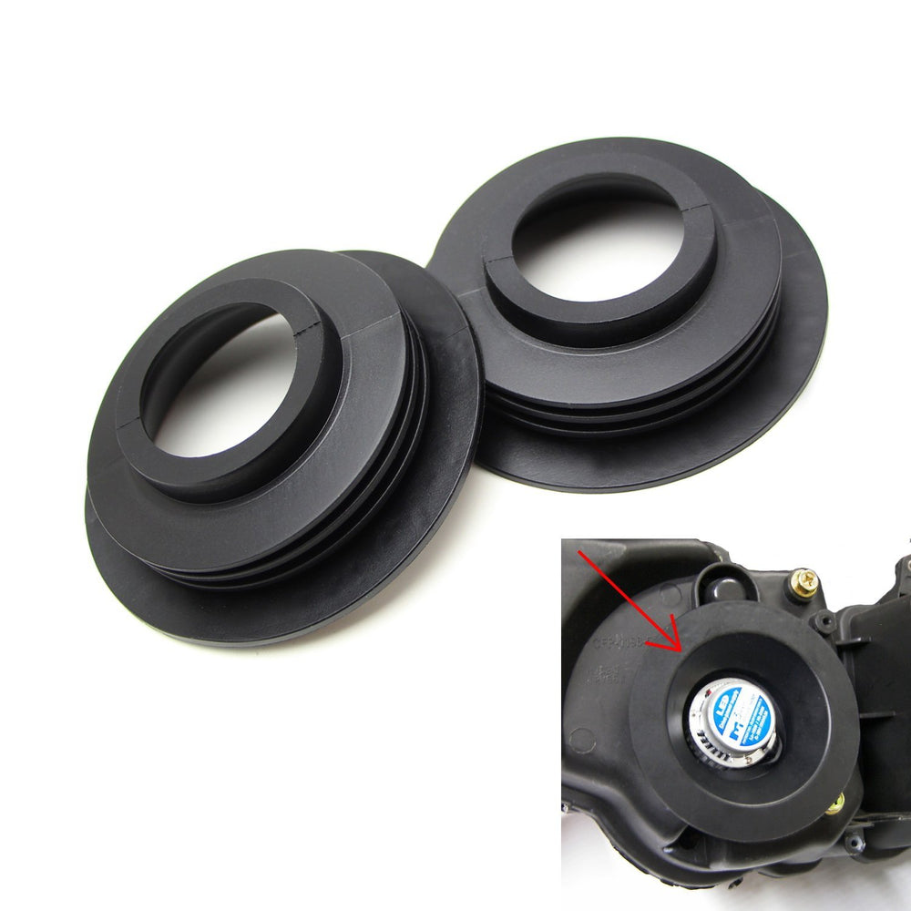 2-Pack Rubber Housing Dust Seal Caps For LED Headlight & HID Conversion Kits – 90mm