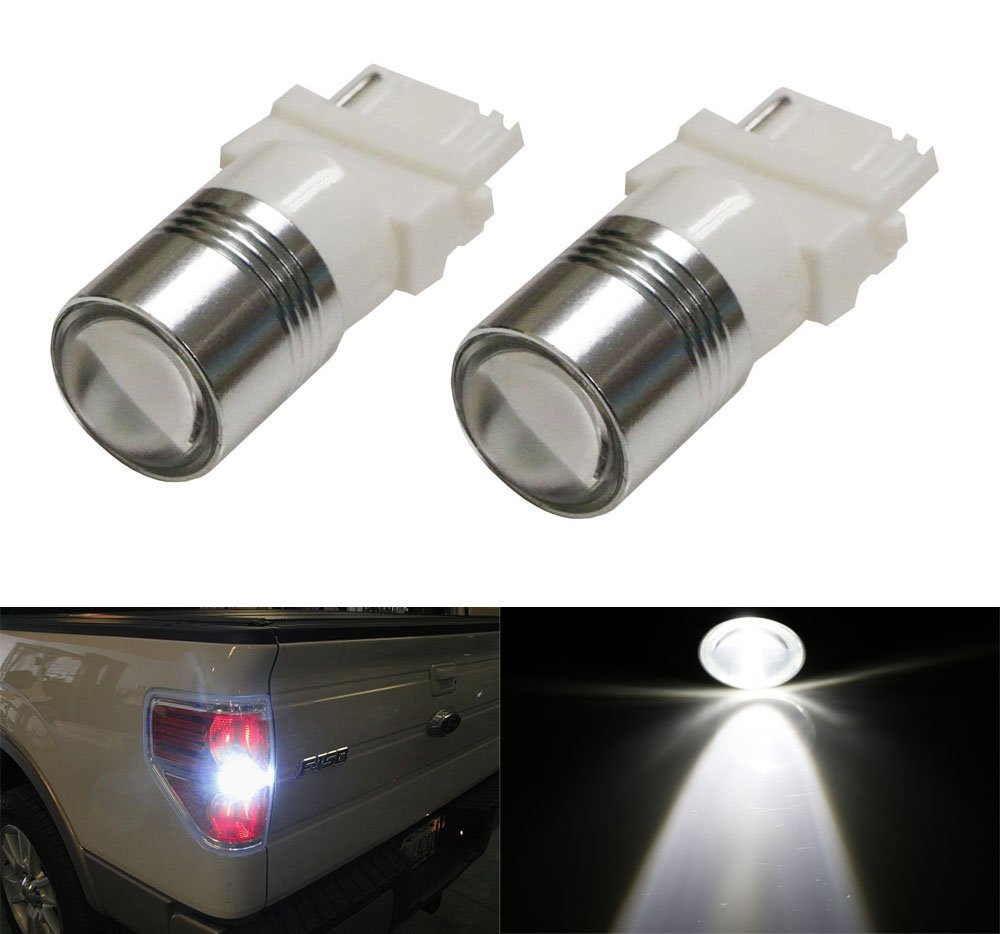 White High Power 3156 3157 LED Backup Reverse Light Bulbs Powerd By 5W ...