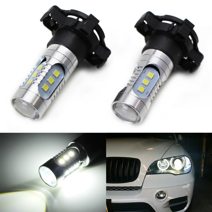 No Error White PY24W 5200s For Audi BMW Mercedes 15-LED Front Turn Signal Lights