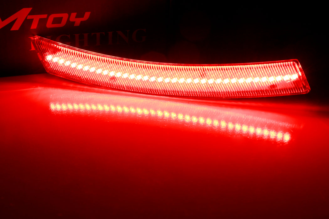 Euro Clear Lens Red LED Rear Side Marker Lights For 1st Gen 2002-08 MINI Cooper