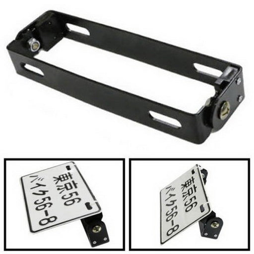 180?? Angle Adjustable License Plate Mount Bracket for Motorcycle Bike ATV Black