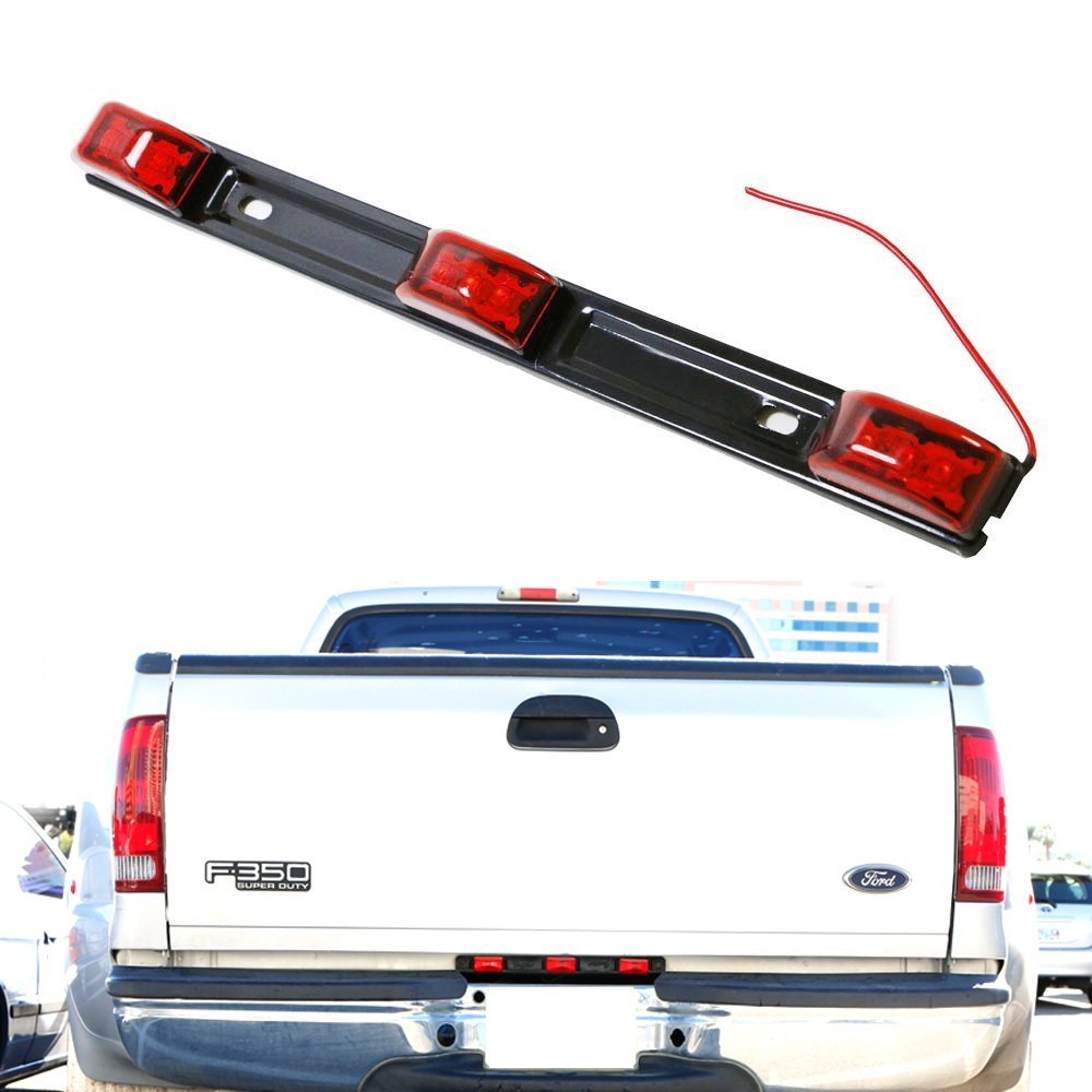 Smoked LED Tail Lights For 1990-1997 Ford F150 F250 F350 Bronco - Full LED Rear Brake Lamp Assemblies