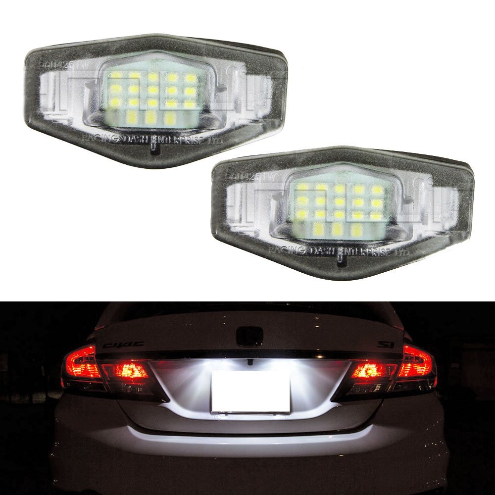 Direct Fit White LED License Plate Light Lamps For Acura TL TSX Honda —  iJDMTOY.com