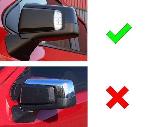 Clear Lens Quad-Row Full LED Side Mirror Puddle Lights For 19+ Silverado Sierra