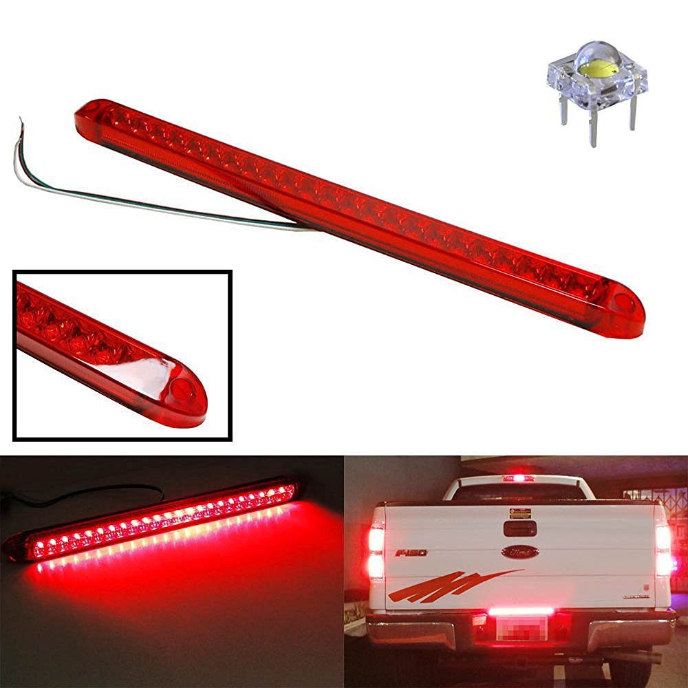 17" Trunk Tailgate Red LED Light Bar For Tail Brake Light Functions For Trucks