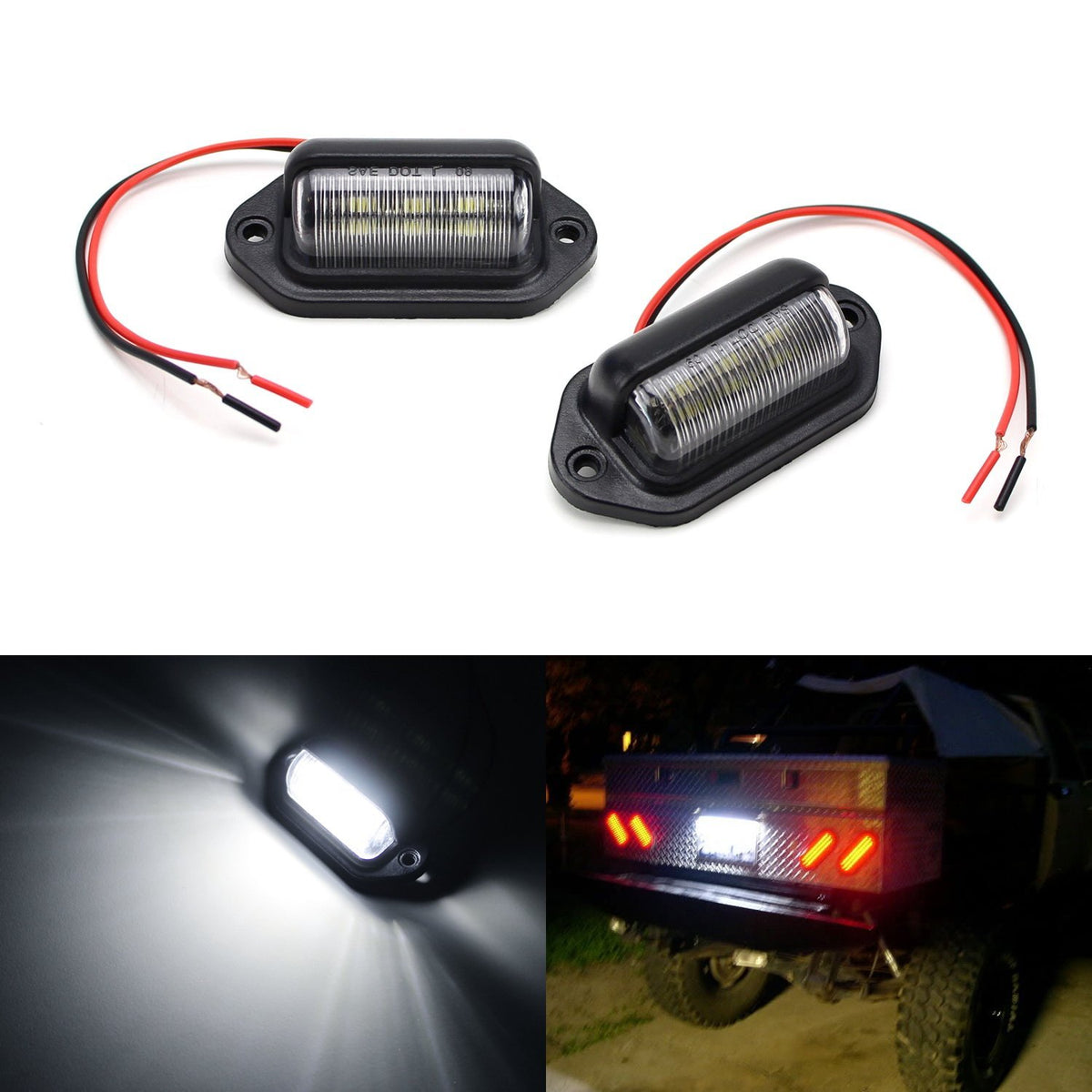 LED Lamps For Truck SUV Trailer Van As License Plate, Step Courtesy, D —  iJDMTOY.com
