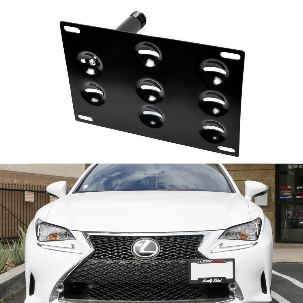 Front Bumper Tow Hook License Plate Bracket Mounting Recalotor Adapter  Holder For Lexus IS GS RC RX LS,19AA-GS