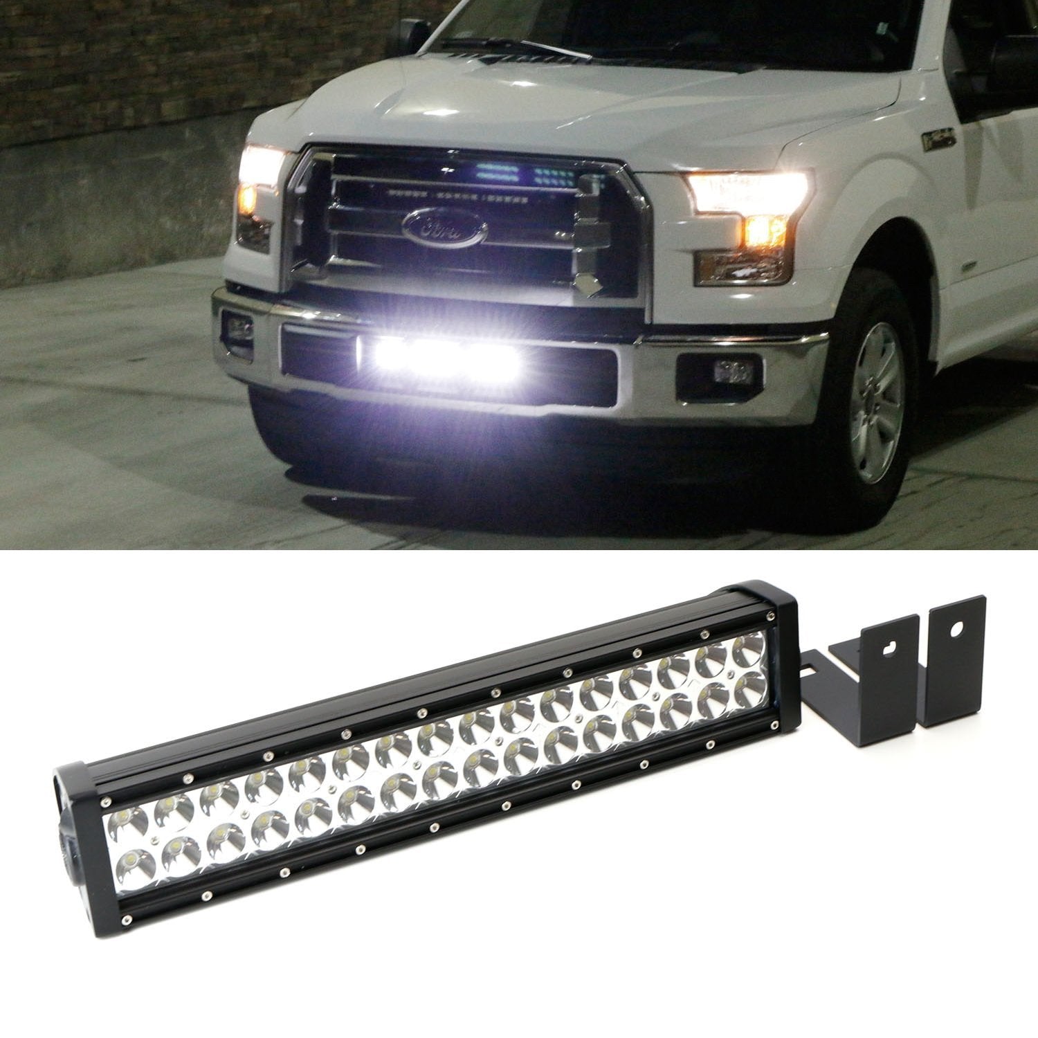 Complete Lower Bumper Grill Mount LED Light Bar System For 20152020 F