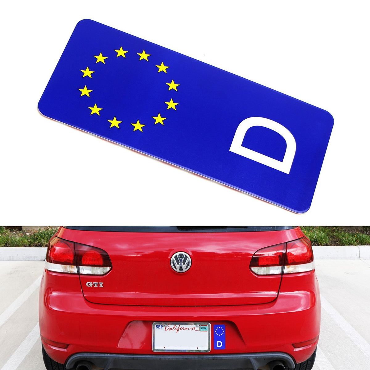 European Union EU Germany Rear Bumper Trunk License Plate