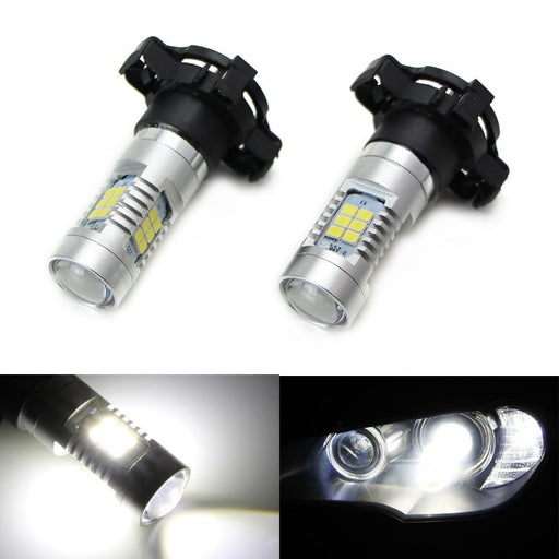 Xenon White Error Free 21-SMD PY24W LED Bulbs For BMW Front Turn Signal Lights