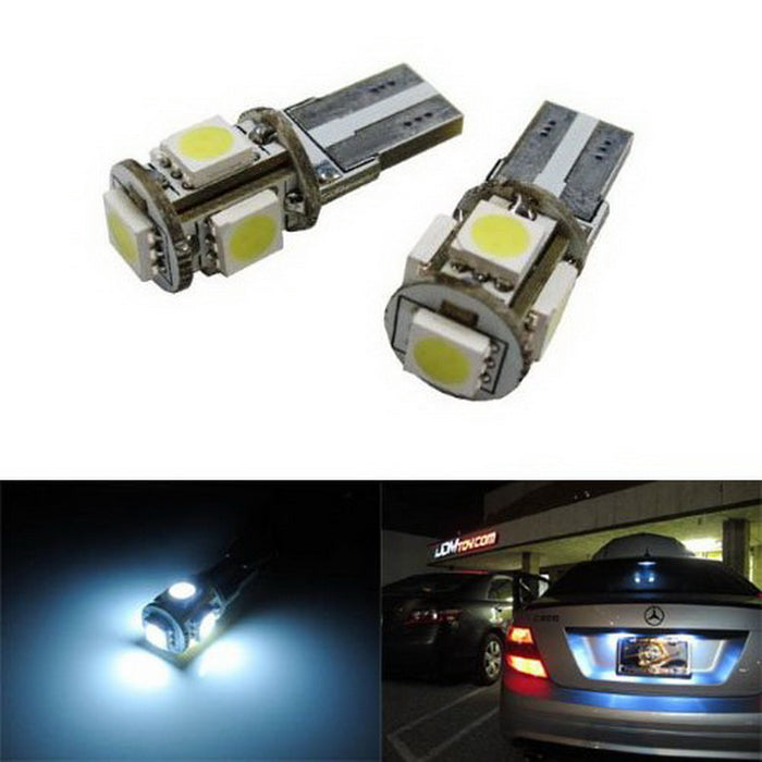 IJDMTOY Error-Free 2825 W5W LED Bulbs – Xenon White For European Car License Plate Lights