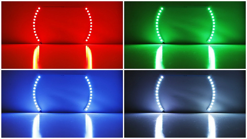 241 Led Rings Effects Style RGB Multi-Color LED Angel Eye Halo Rings For Camaro Challeng ...