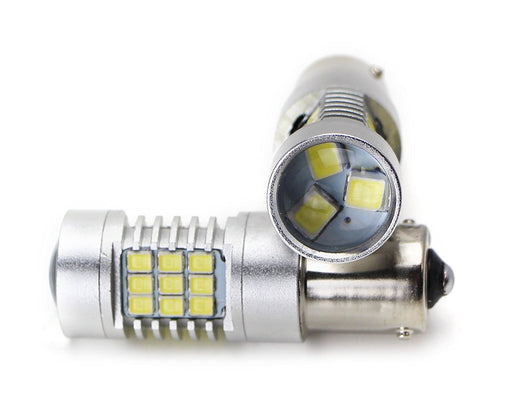 (2) Xenon White 30-SMD 1156 7506 LED Bulbs For Turn Signal, Backup DRL Lights