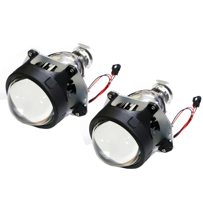 2x 2.5 inch Bi Xenon HID Projector Retrofit Headlight Lens H1 Bulb H4 H7  Adapter