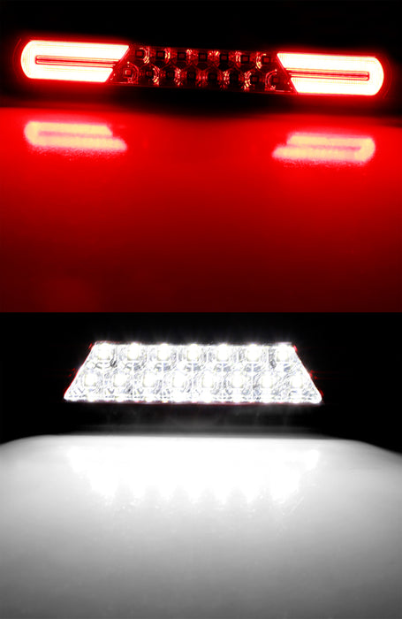 Dark Red Lens C-Ring LED High Mount Third Brake Lamp For 88-98 Chevy C10 GMC C/K