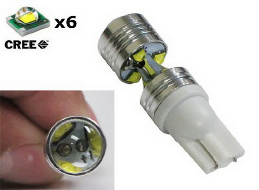 2pcs 6 x 5W High Power CREE T10 LED Bulbs For Car Backup Reverse Lights 912 921