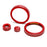 4pc Red Aluminum AC/Audio/Side Mirror Knob Ring Covers For 2020+ Gen3 Discovery