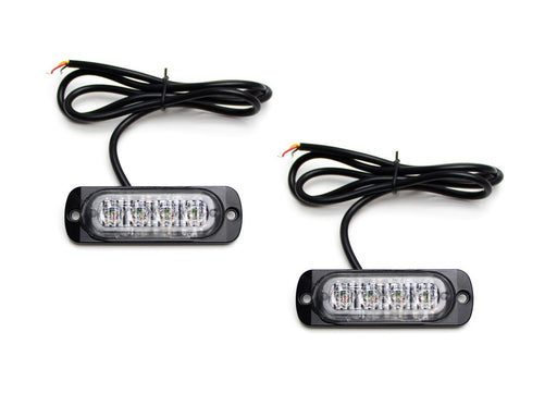 2pc Amber LED Strobe Warning Light Flashers For Truck Trailer Pick-up SUV
