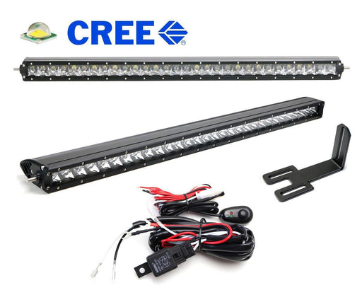 150W 30-31" LED Light Bar w/ Lower Bumper Bracket Wiring For 03-18 RAM 2500 3500