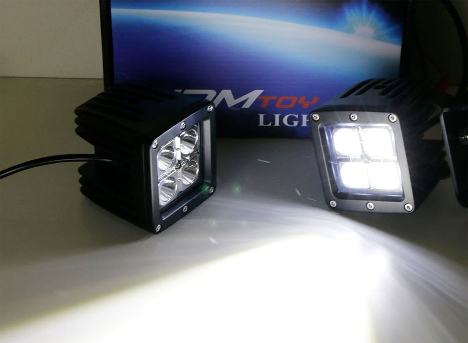 FS 40W CREE LED Pods w/ Foglights Location Bezel Covers, Wiring For 07-13 Tundra