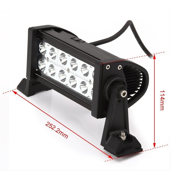 (2) 36W High Power LED Work Light Bar For Off-Road 4x4 Truck SUV Jeep Boat ATV