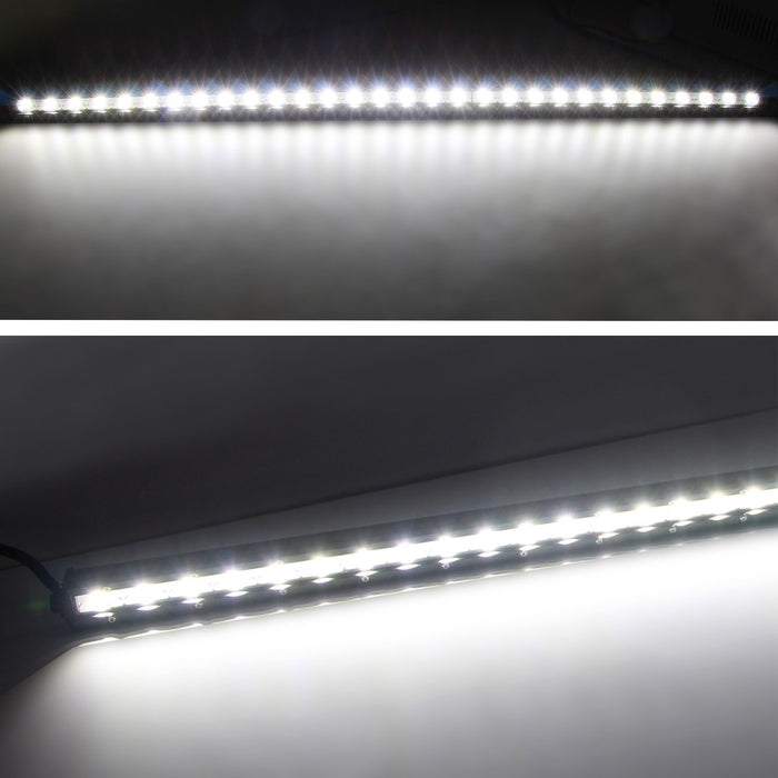 90W 32" LED Light Bar w/ Lower Bumper Mounting Brackets For 14-22 Toyota 4Runner