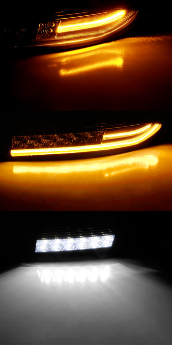 Clear Lens LED DRL/Front Sequential Turn Signal Lights For 1993-02 Chevy Camaro