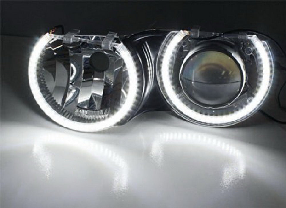 Switchback Dual-Color LED Angel Eye Halo Rings For BMW 3 5 7 Series He ...