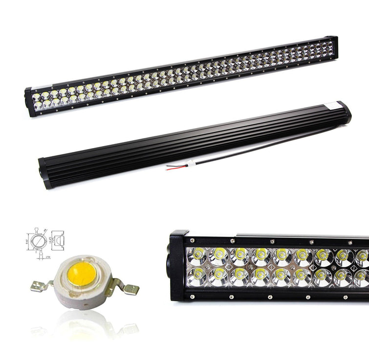 40" Lower Bumper Hidden LED Light Bar Kit w/Bracket Wire For 03-18 RAM 2500 3500