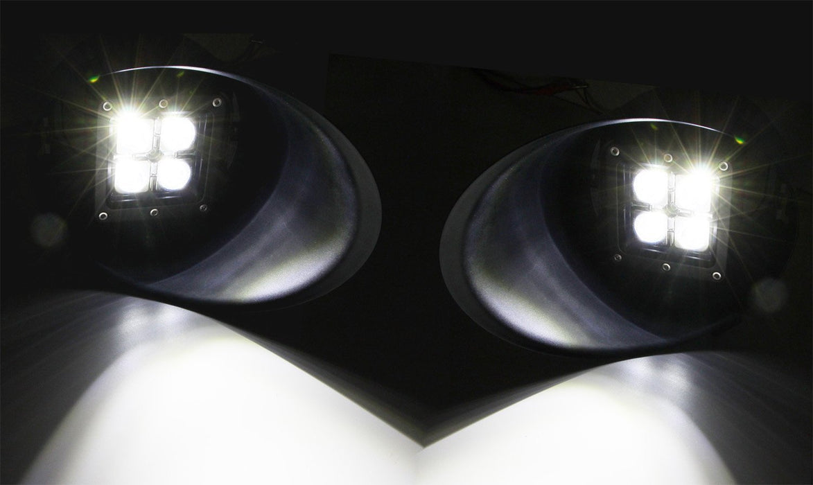 FS 40W CREE LED Pods w/ Foglights Location Bezel Covers, Wiring For 07-13 Tundra